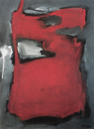 Kleid 2001, Primal Pigment auf LW, 75 x 55 cm
