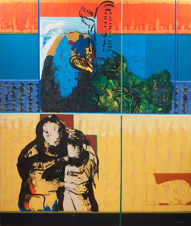 Hommage a. Dürer u. Rembrand, 2006-08, Öl auf Leinwand, 175 x 200 cm