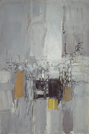 Graues Stadtbild, 1961, Öl auf LW, 75 x 50 cm