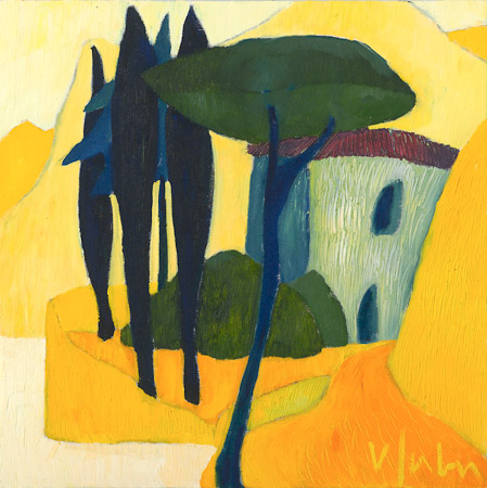 Gardasee Porto San Nicolo, 50 x 50 cm, Öl auf Leinwand