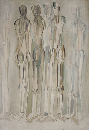 Figuren, 1968, Öl auf LW, 95 x 65 cm
