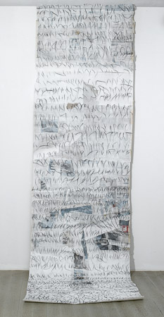 Zeitungsbericht 2006, 342 x 100cm