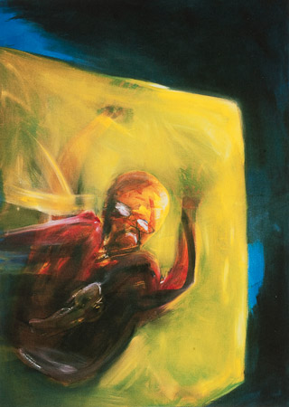Innenraum 2002, Öl auf LW, 155 x 110 cm